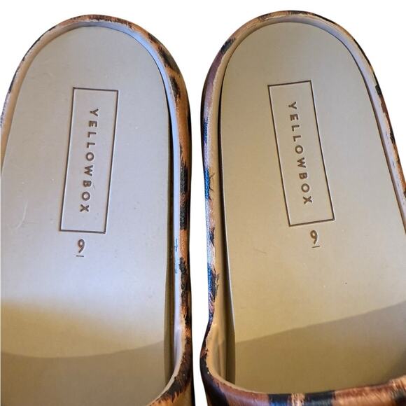 Yellow Box Leopard Print Women's Size 9 Slip On Platform Sandals - Picture 6 of 6